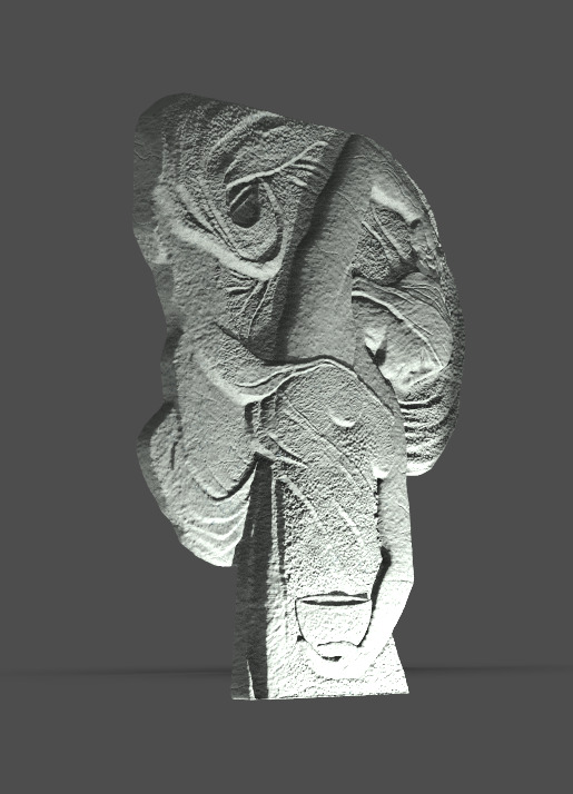 bas-relief of a girl  3D print model_9