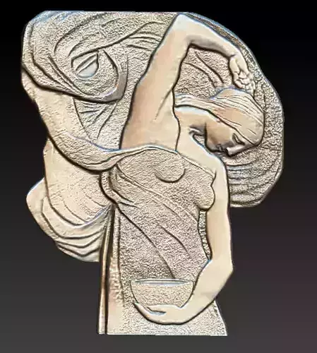 bas-relief of a girl 