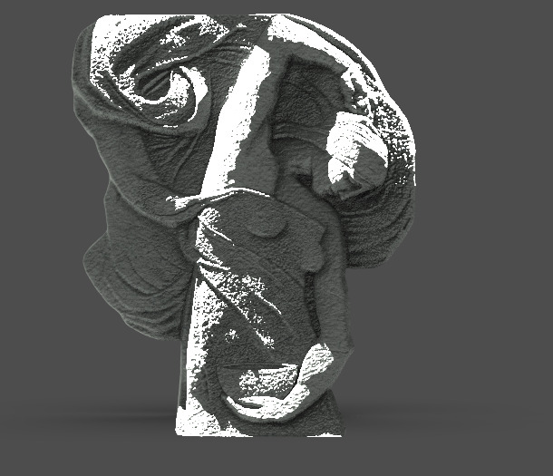bas-relief of a girl  3D print model_8