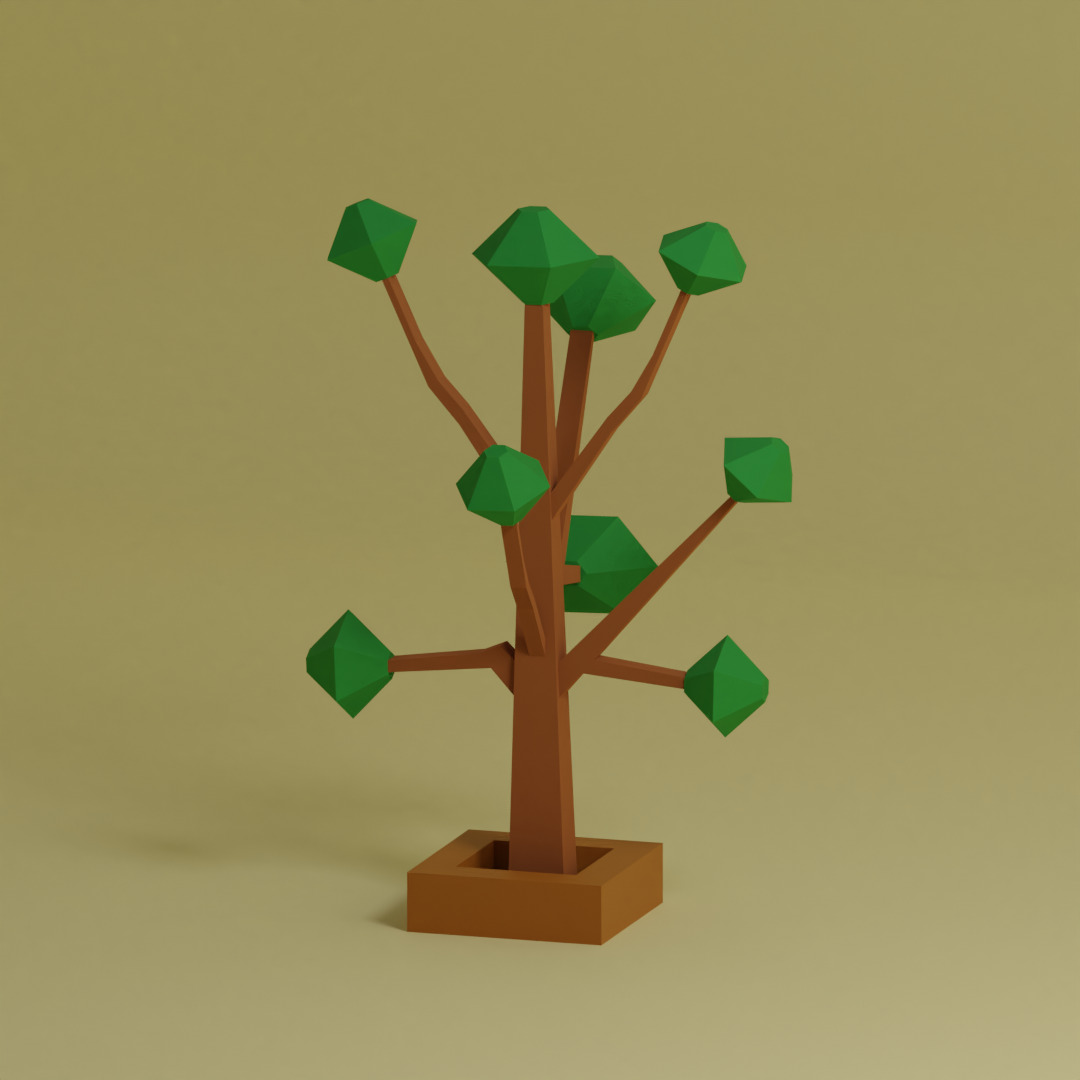 Low Poly Trees Collection - 25 trees pack 11 Low-poly 3D model_28