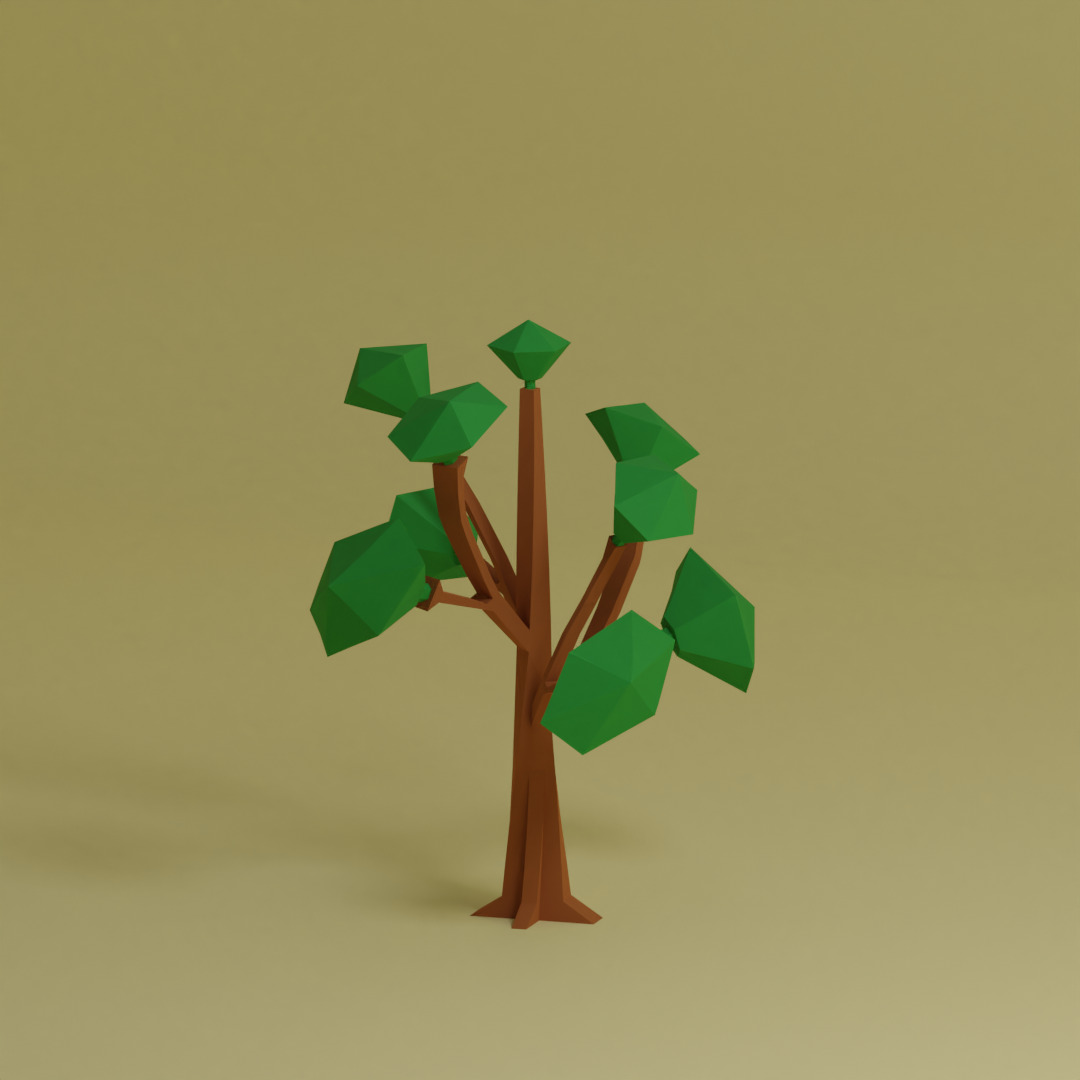 Low Poly Trees Collection - 25 trees pack 11 Low-poly 3D model_23