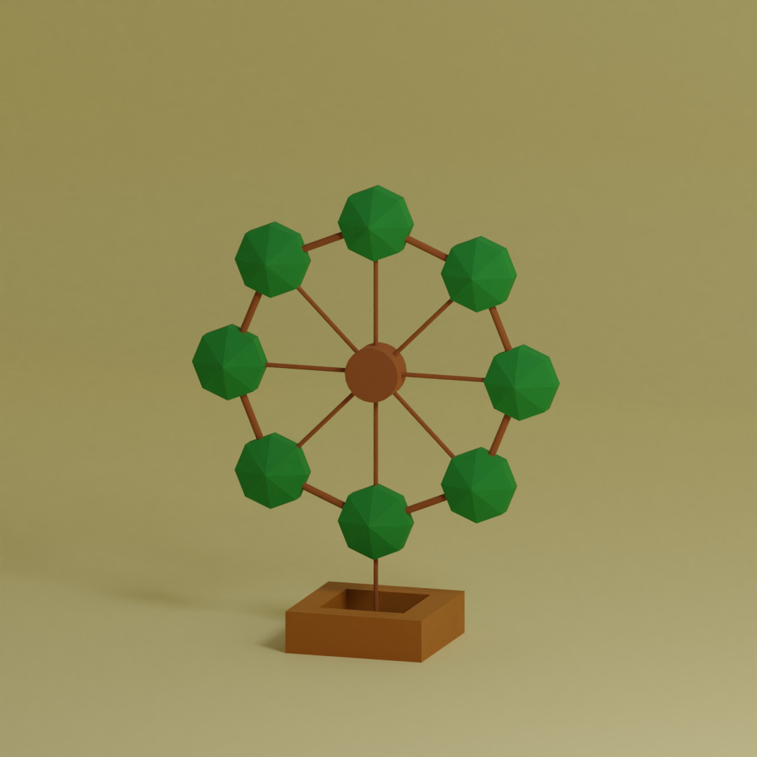 Low Poly Trees Collection - 25 trees pack 11 Low-poly 3D model_24