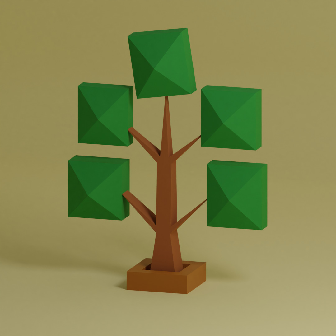 Low Poly Trees Collection - 25 trees pack 11 Low-poly 3D model_27