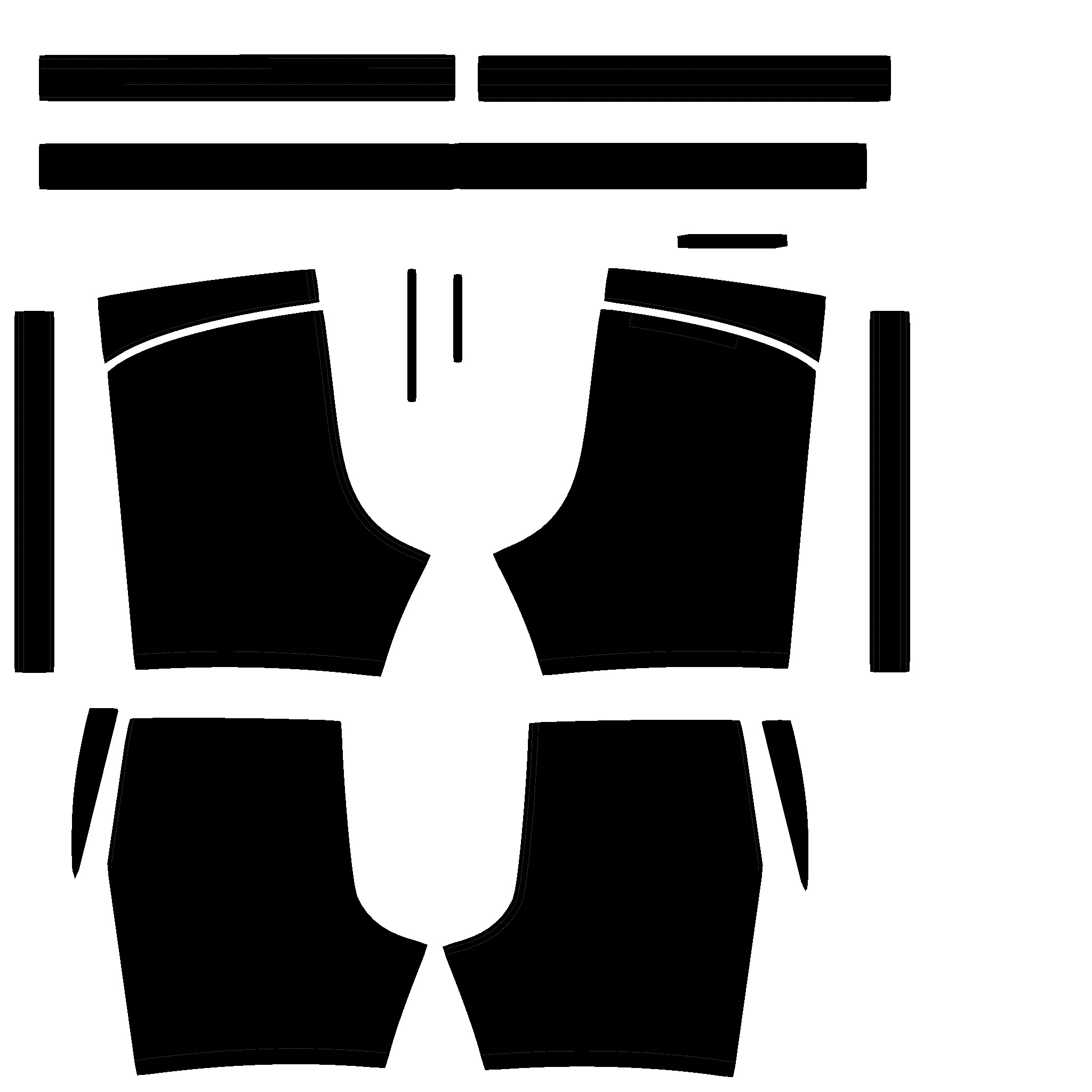 Mens Shorts Pant-Ride The Wave In Low Poly Low-poly 3D model_3