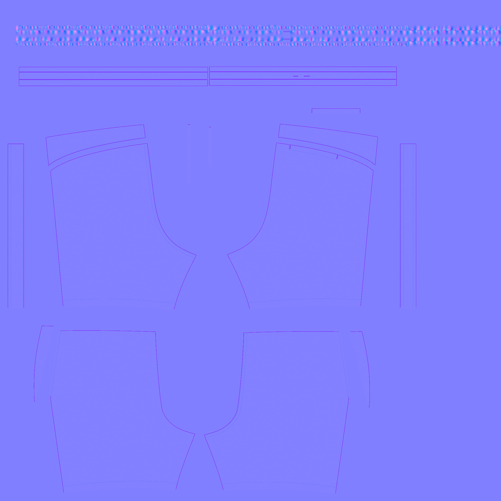 Mens Shorts Pant-Ride The Wave In Low Poly Low-poly 3D model_4