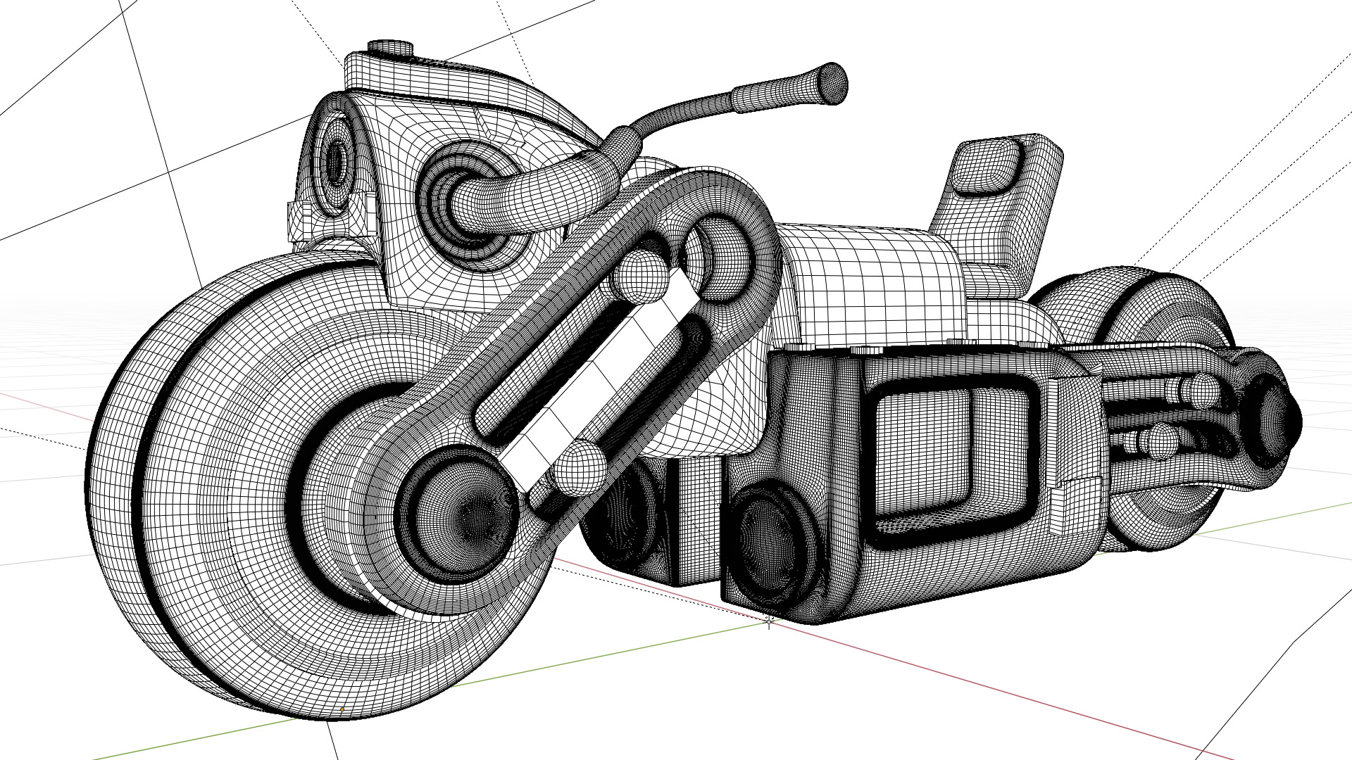 3D Printable Futuristic Bike Mode 3D print model_7