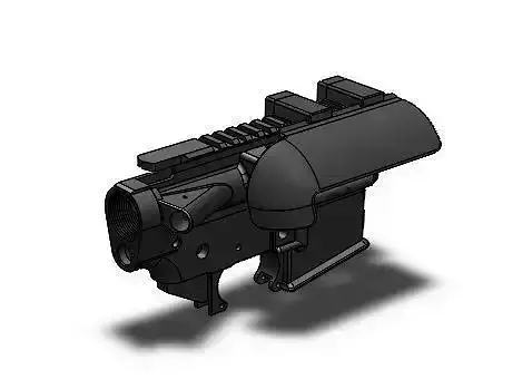AR 15 Rifle Upper and Lower  3D model