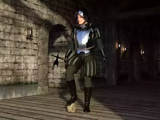 Conquistador Soldier Rigged