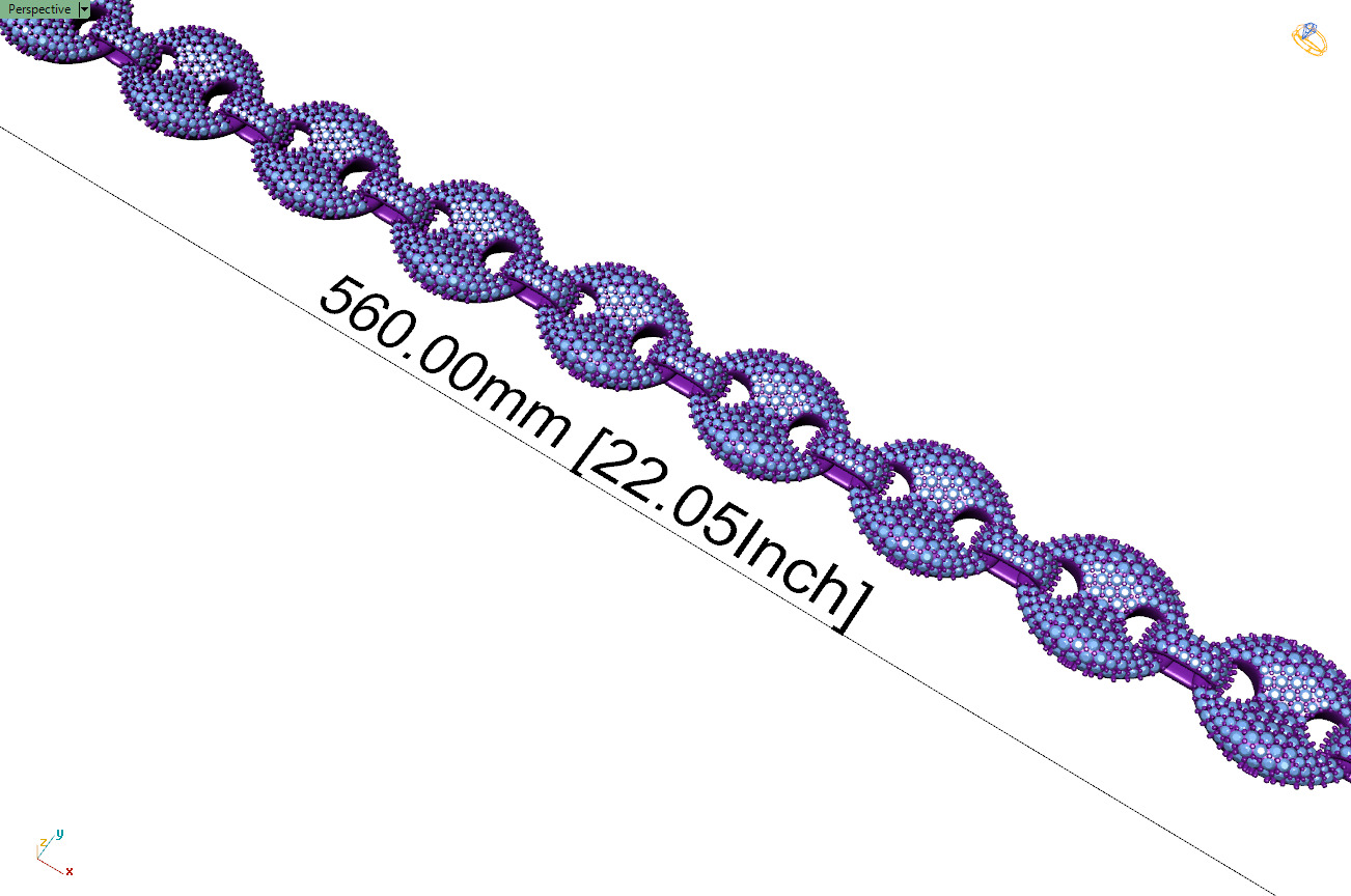 Custom Gucci Diamond Chain Desings - Gucci Links - Diamond Link 3D print model_9