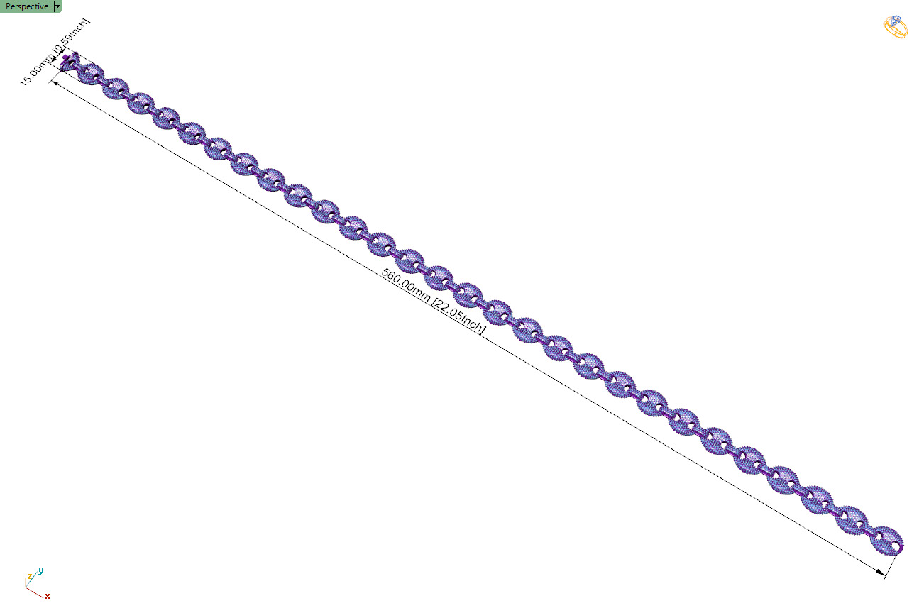 Custom Gucci Diamond Chain Desings - Gucci Links - Diamond Link 3D print model_8