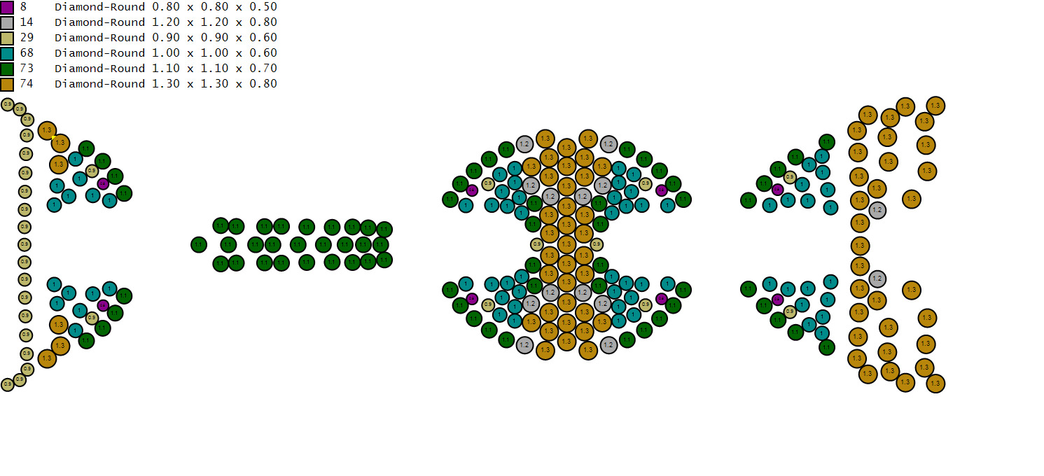 Custom Gucci Diamond Chain Desings - Gucci Links - Diamond Link 3D print model_14