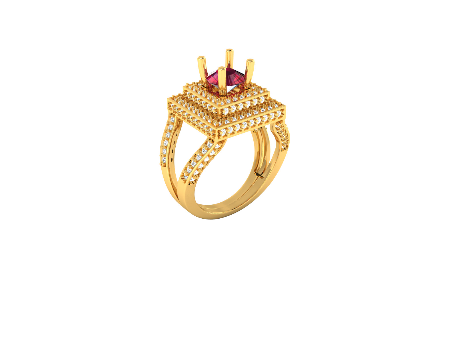 Women Ring  Render 3dm STL OBJ FBX Details 3D print model_2