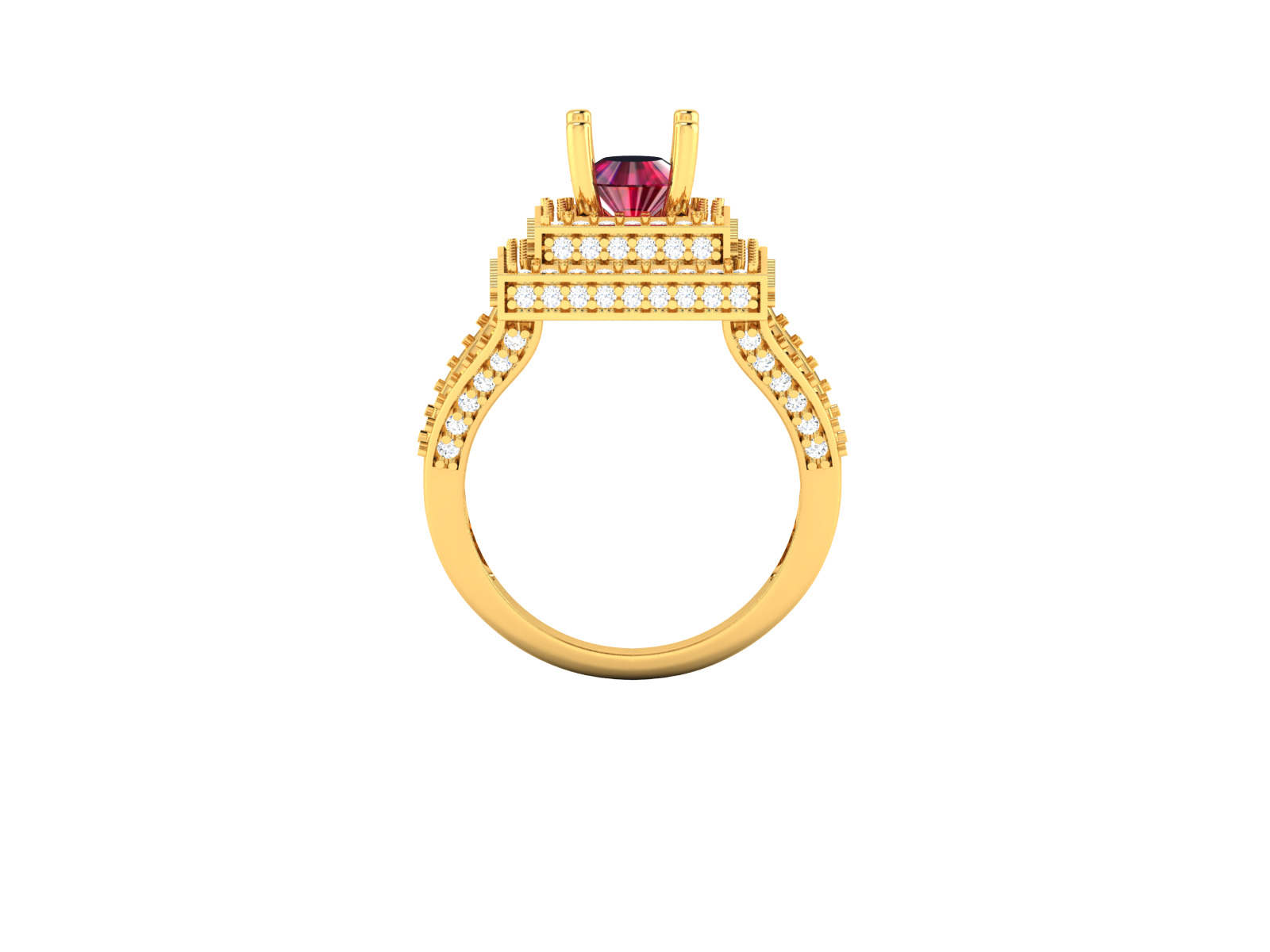 Women Ring  Render 3dm STL OBJ FBX Details 3D print model_4