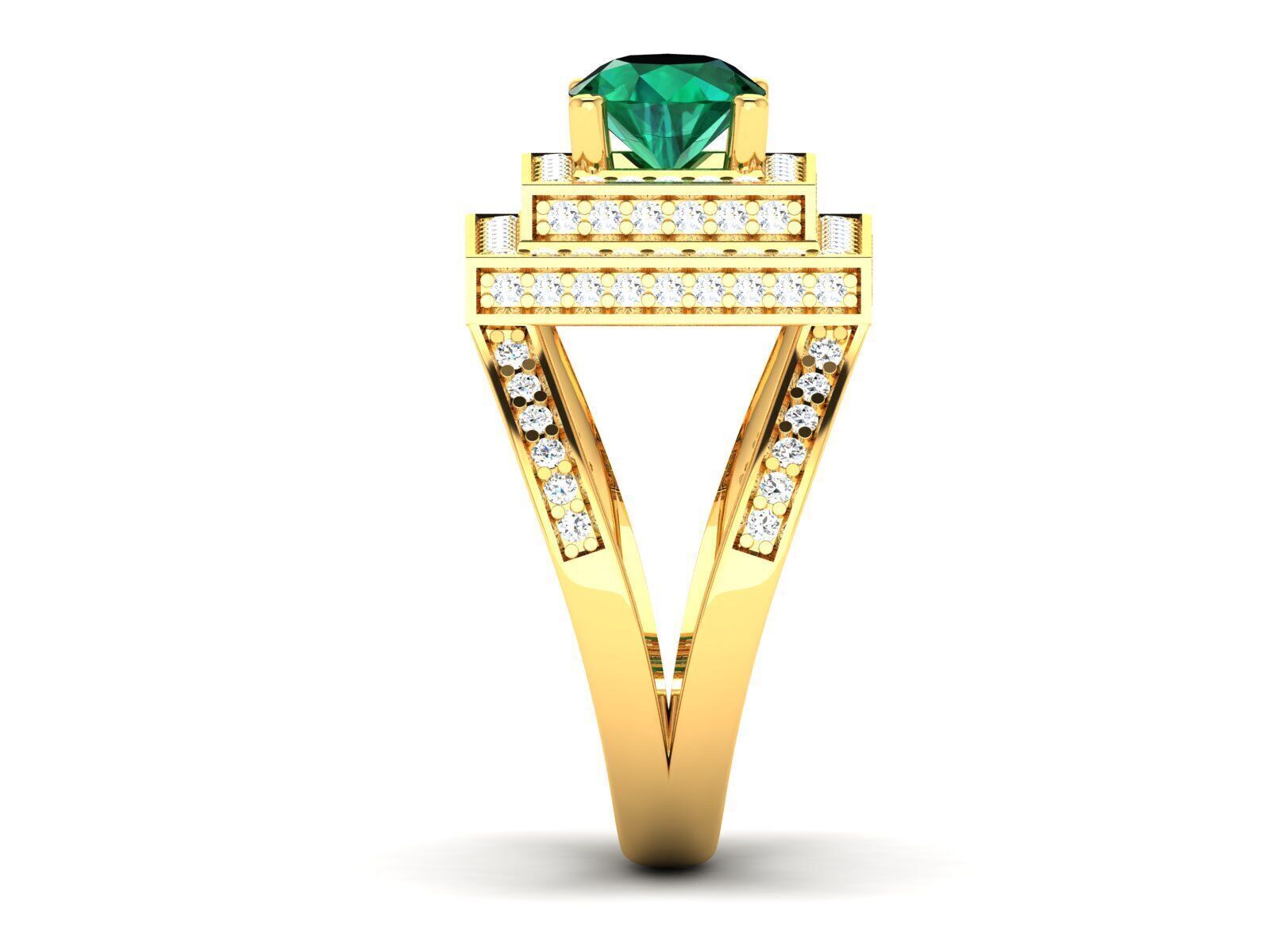 Women Ring  Render 3dm STL OBJ FBX Details 3D print model_10