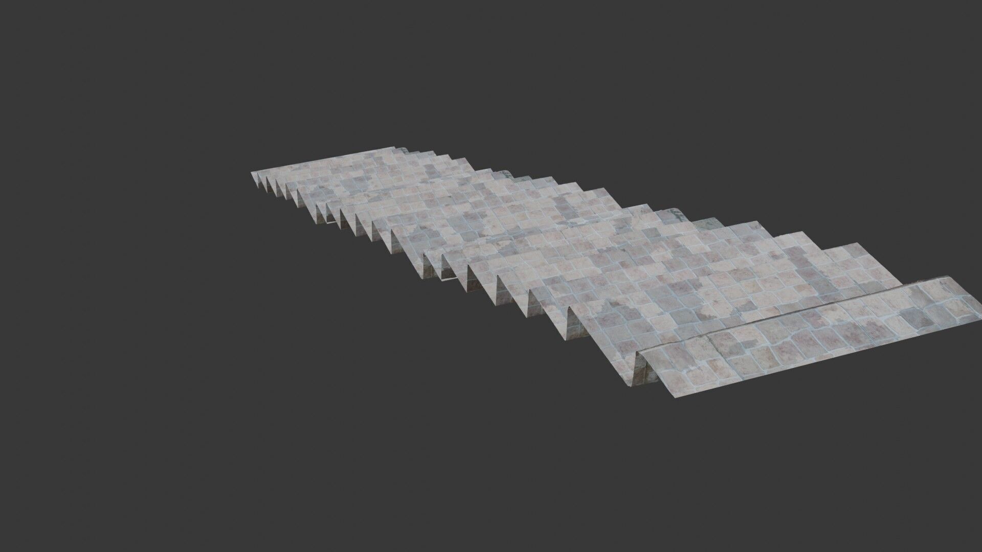 Stone Stairs Scan Low-poly 3D model_6