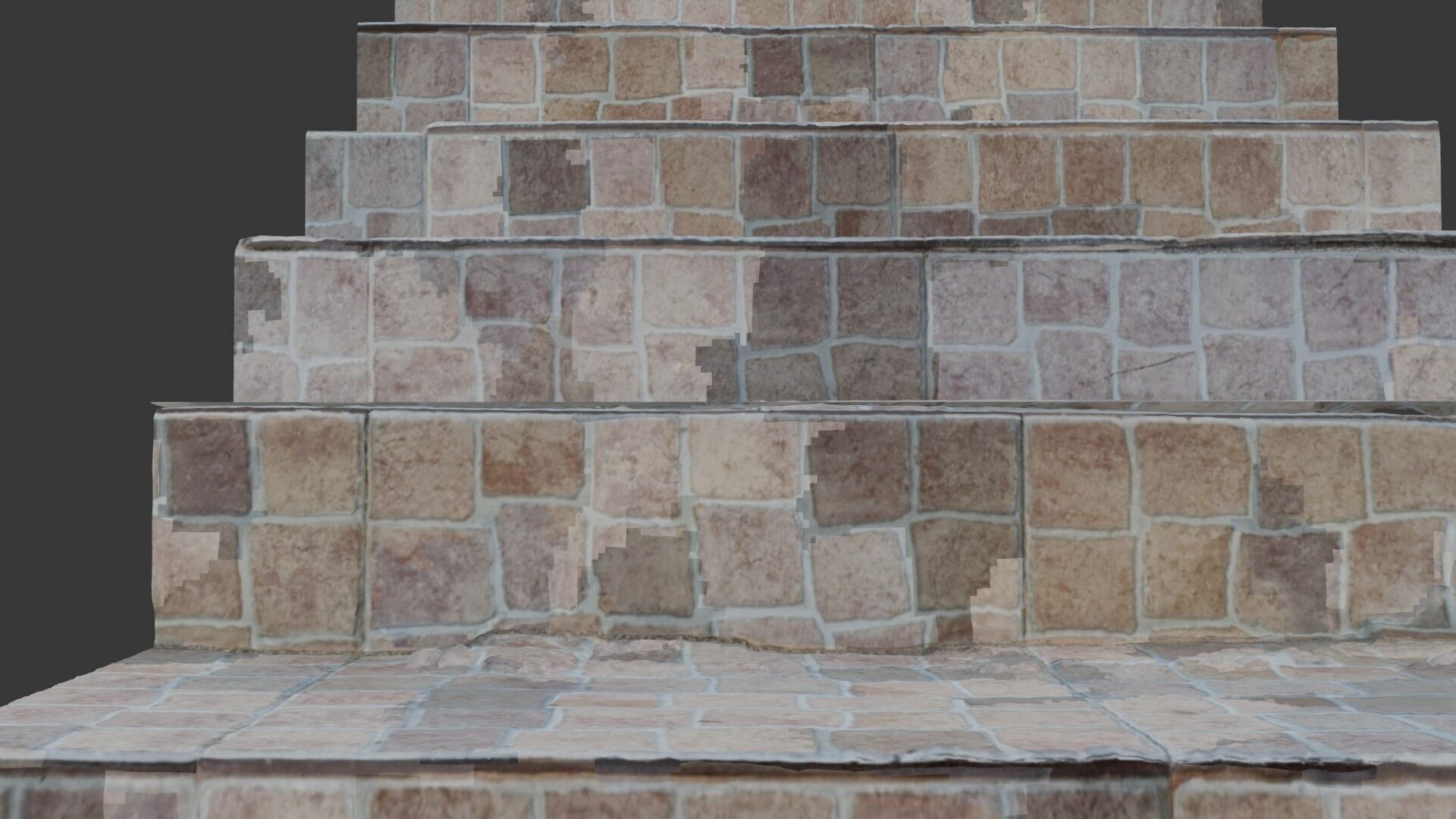 Stone Stairs Scan Low-poly 3D model_3