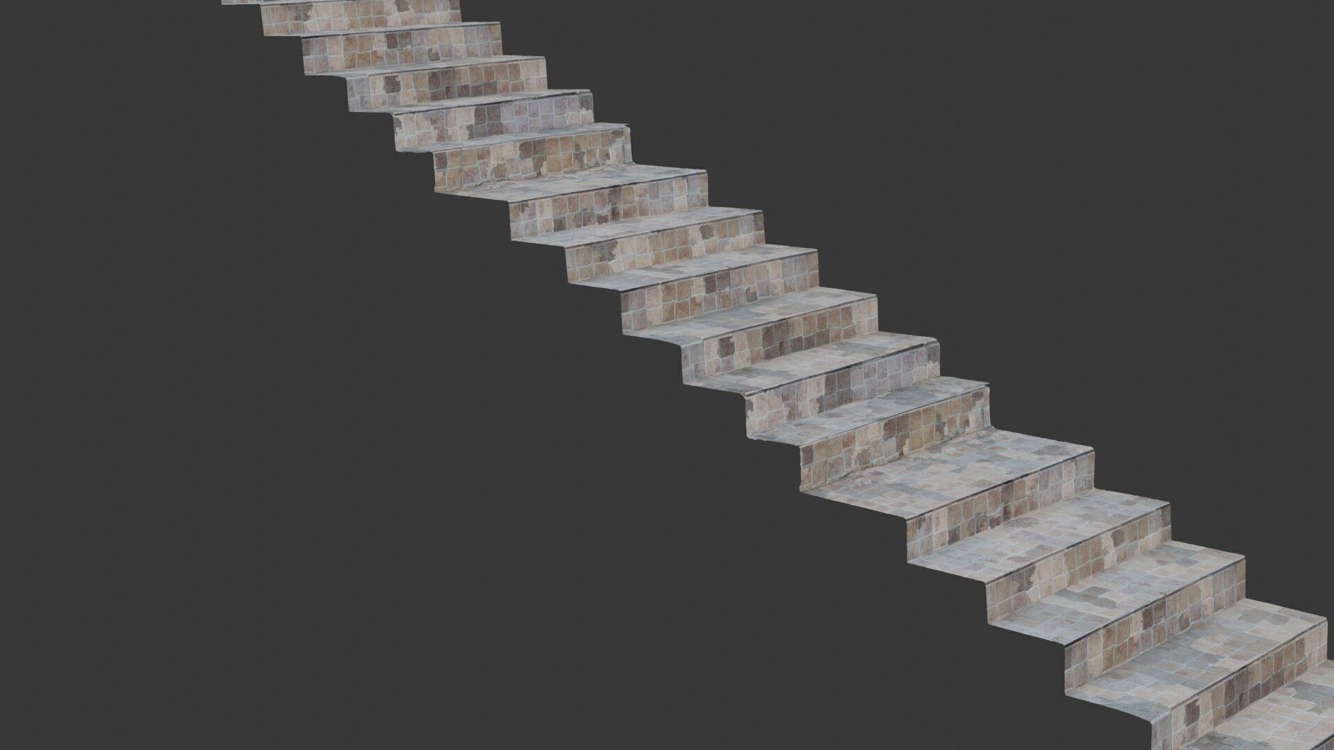 Stone Stairs Scan Low-poly 3D model_4