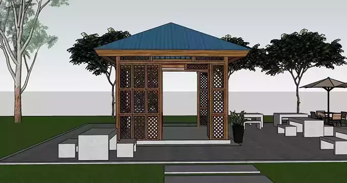 exterior gazebo wood