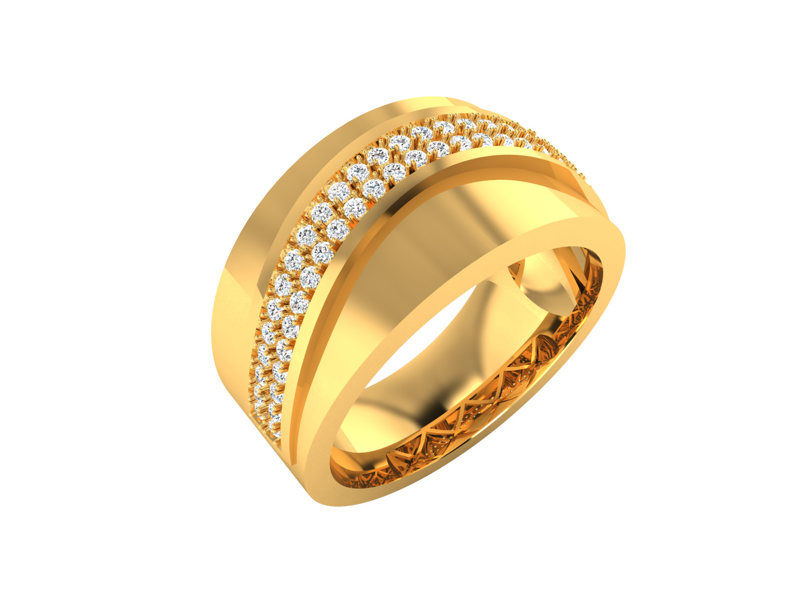 Mens Ring Render 3dm STL OBJ FBX Details 3D print model_7