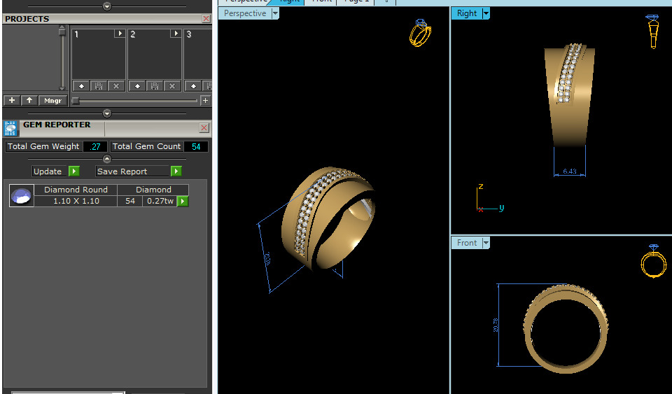 Mens Ring Render 3dm STL OBJ FBX Details 3D print model_12