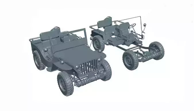  military Jeep 3D print model