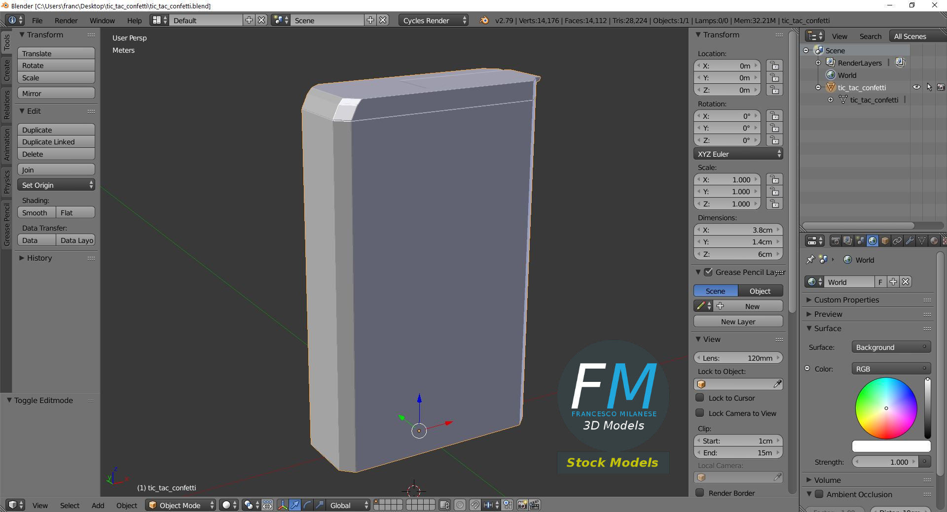 Tic-Tac confetti 3D model_9