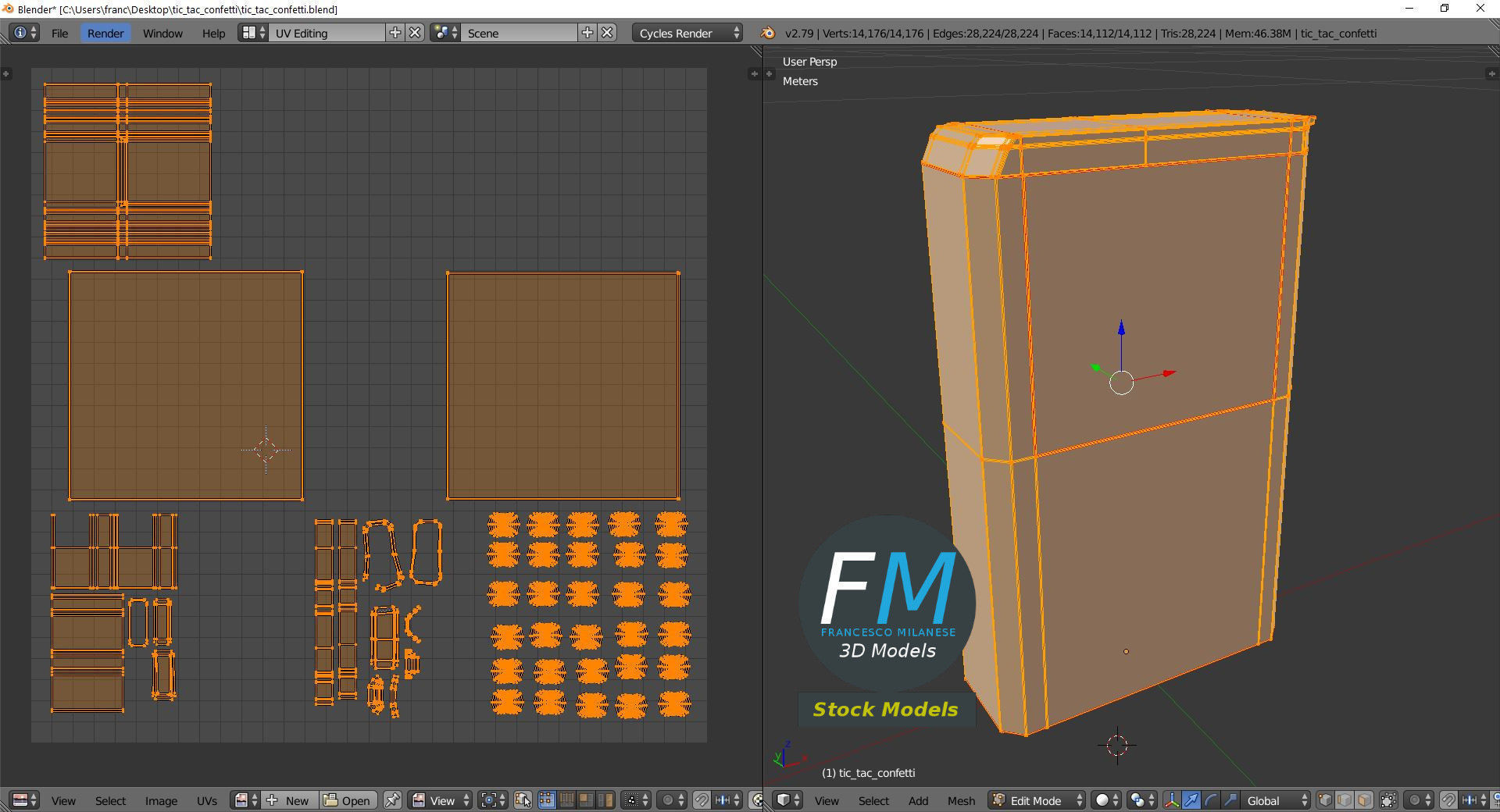 Tic-Tac confetti 3D model_10
