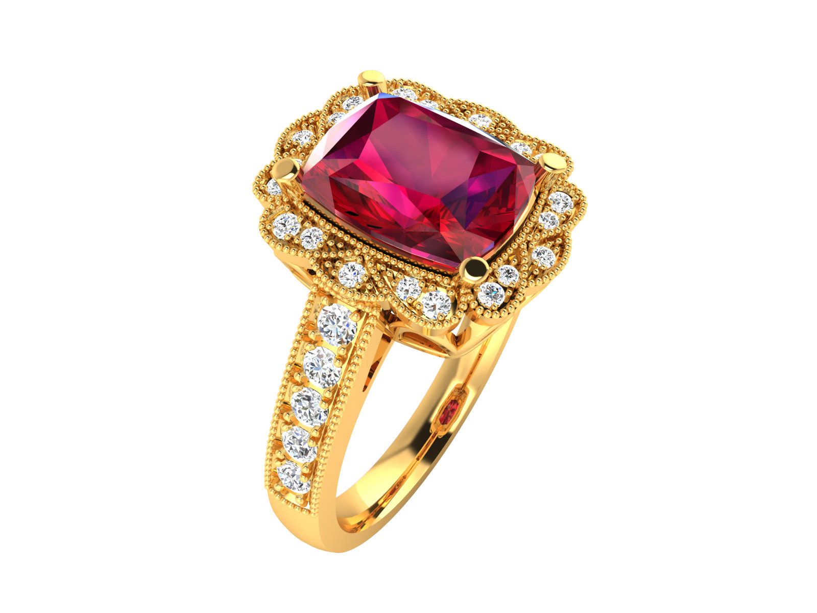 Women Ring  Render 3dm STL OBJ FBX Details 3D print model_9