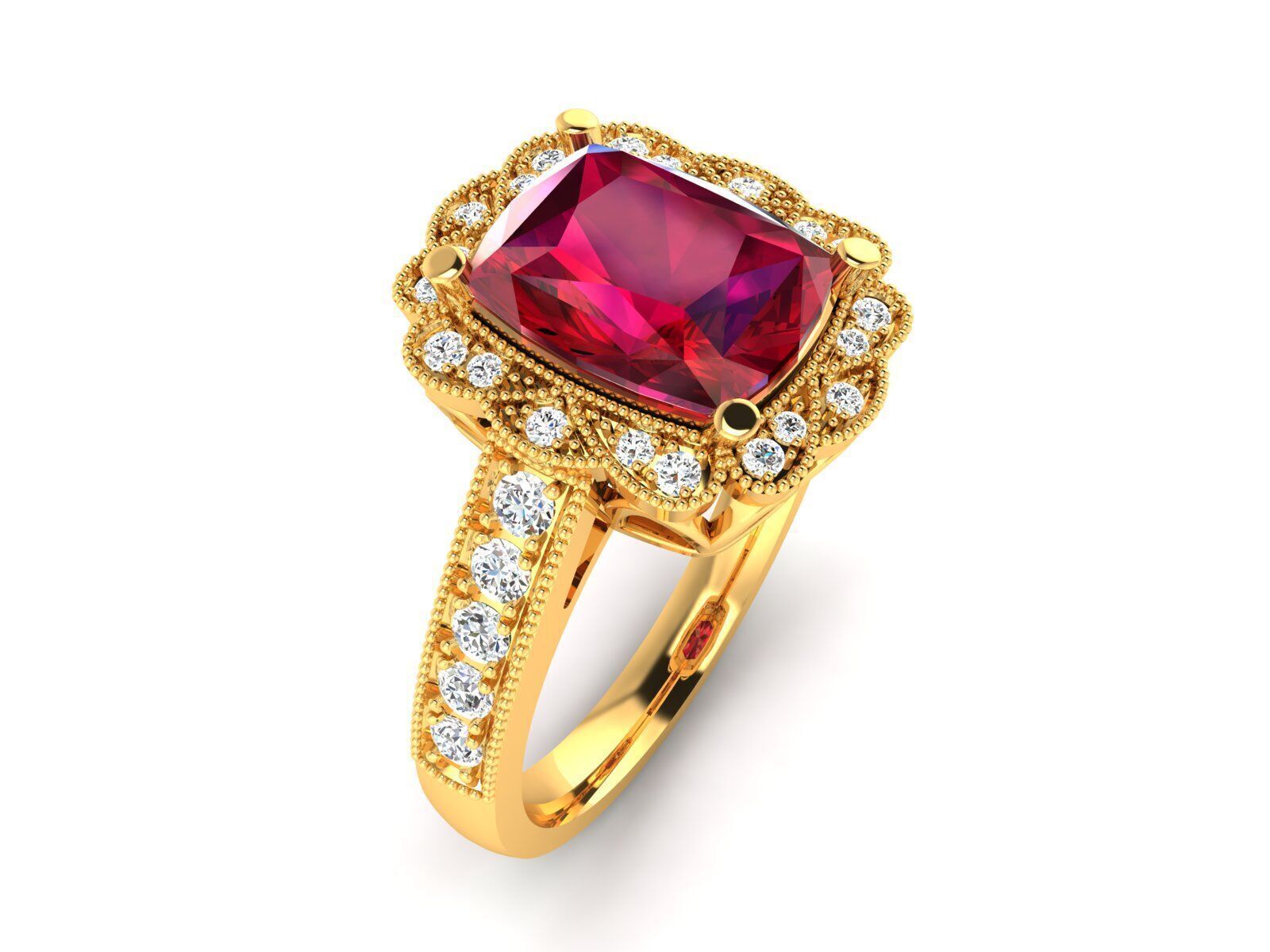 Women Ring  Render 3dm STL OBJ FBX Details 3D print model_8