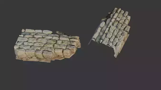 Old Stone Pavement Scan 3D model