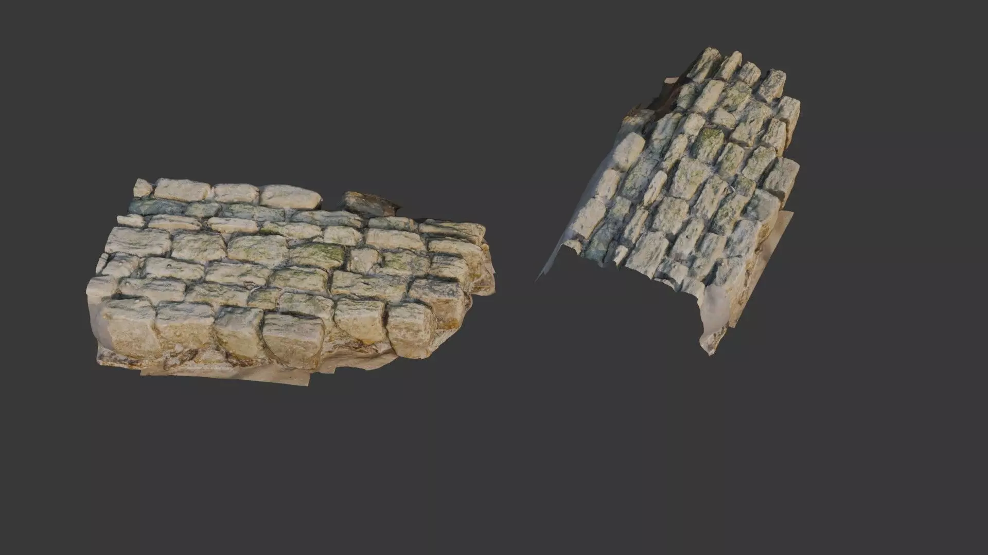 Old Stone Pavement Scan 3D model