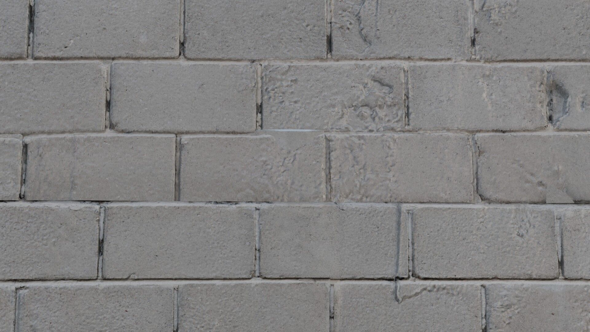Concrete Brick Wall Scan Low-poly 3D model_3