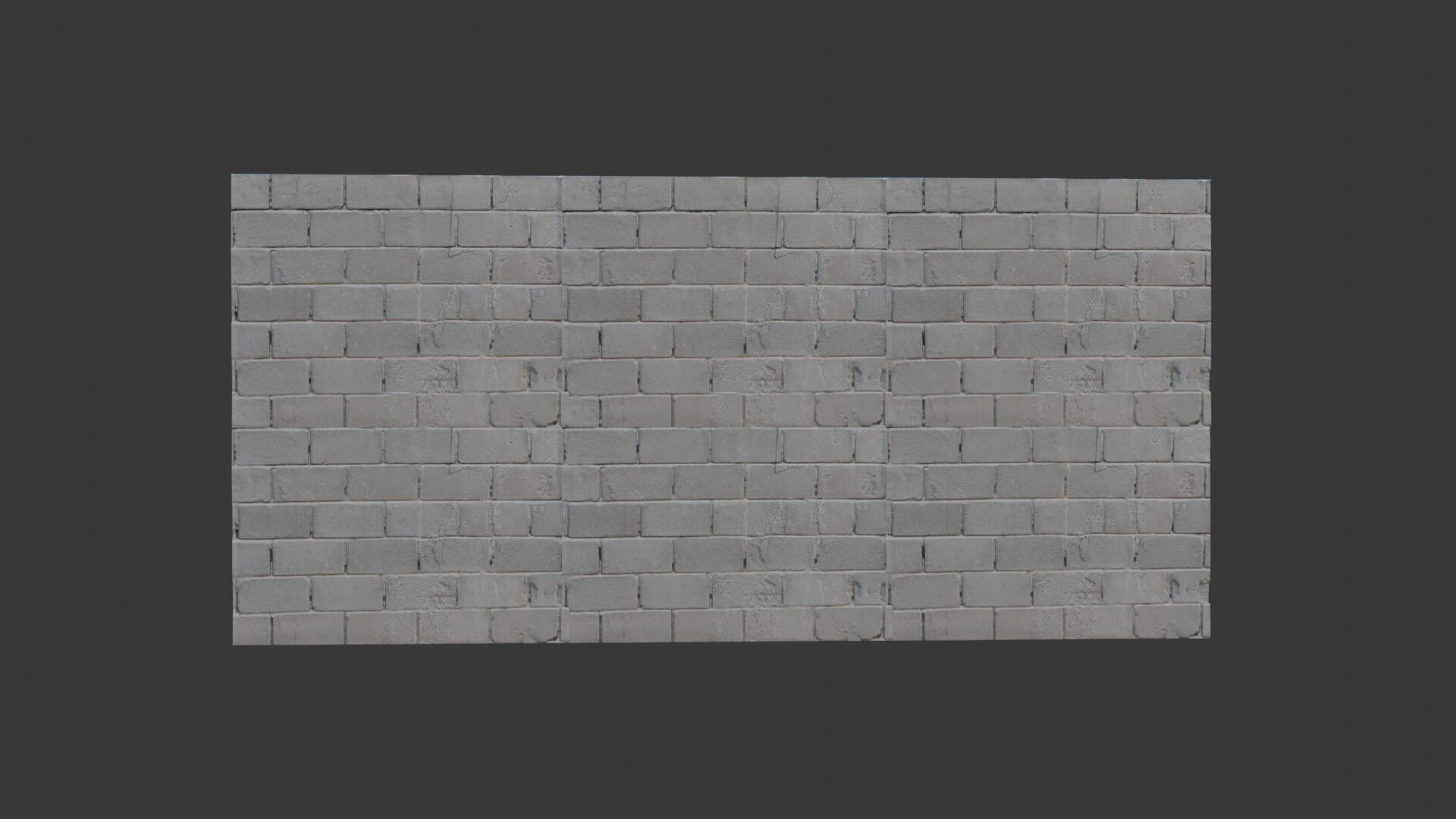 Concrete Brick Wall Scan Low-poly 3D model_1