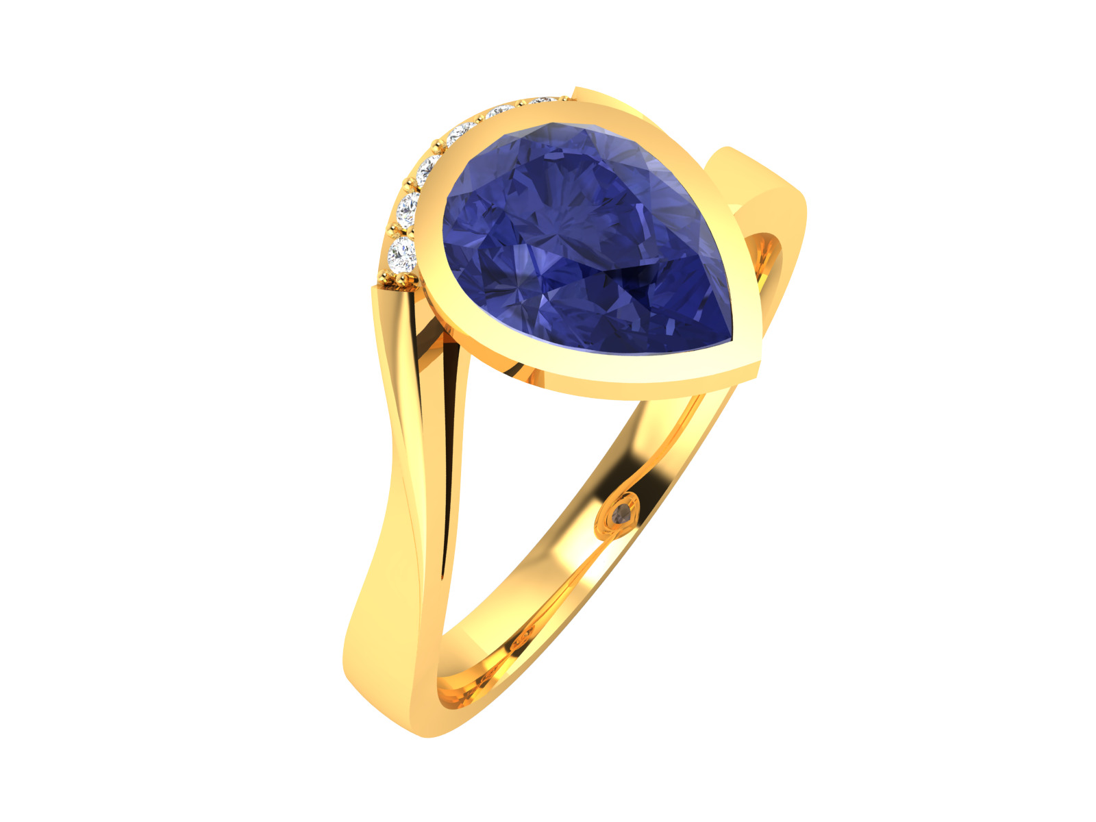 Women Ring Render 3dm STL OBJ FBX Details 3D print model_7