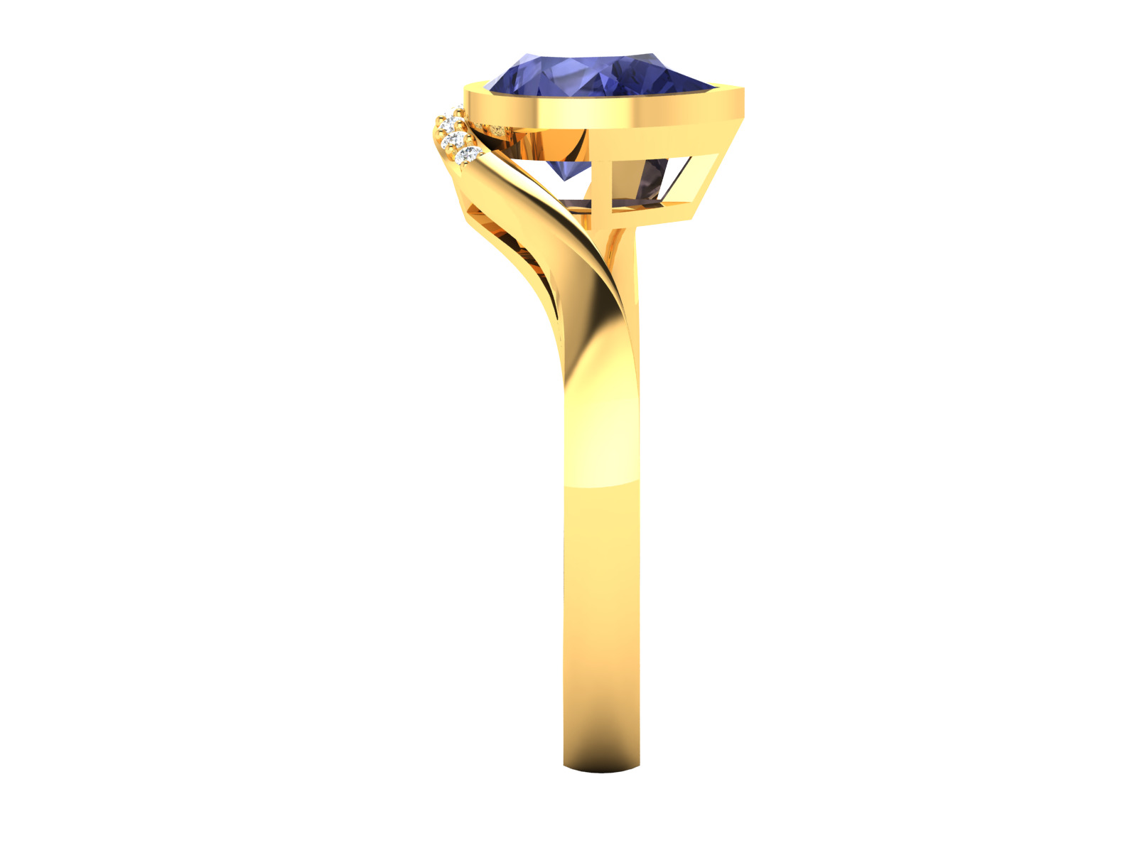 Women Ring Render 3dm STL OBJ FBX Details 3D print model_11