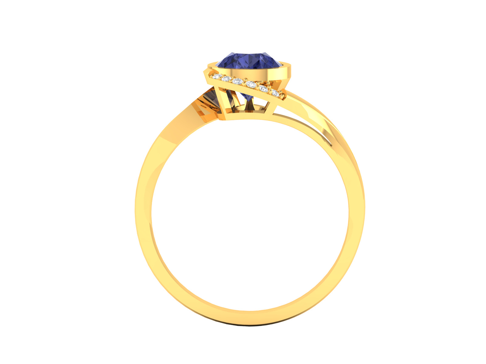 Women Ring Render 3dm STL OBJ FBX Details 3D print model_9
