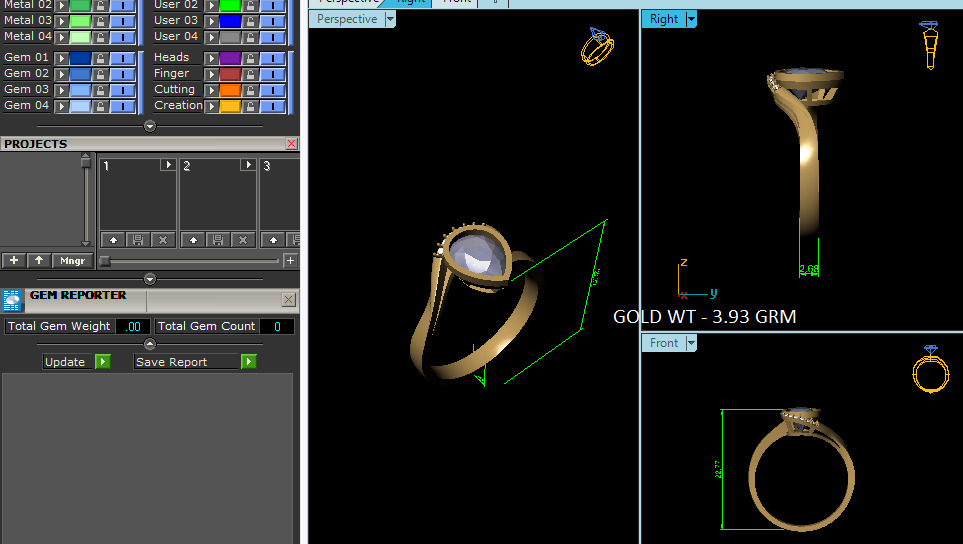Women Ring Render 3dm STL OBJ FBX Details 3D print model_13