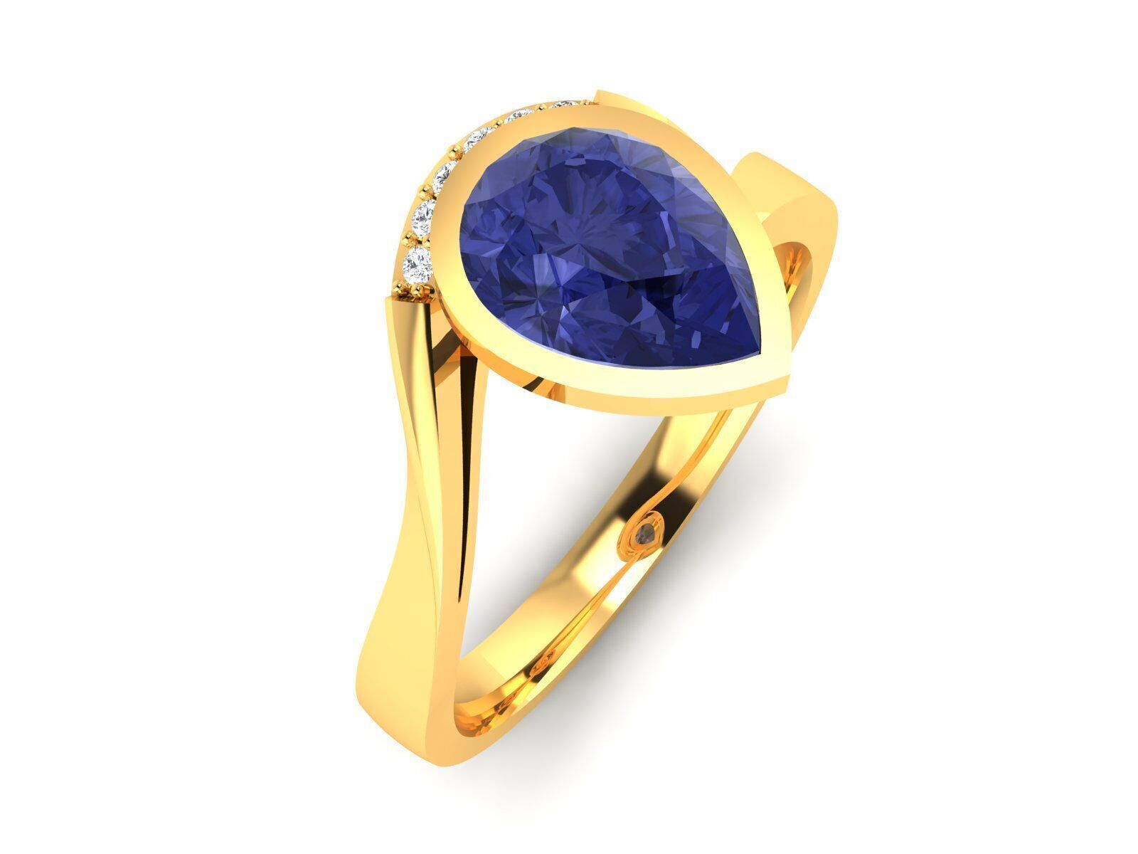 Women Ring Render 3dm STL OBJ FBX Details 3D print model_6