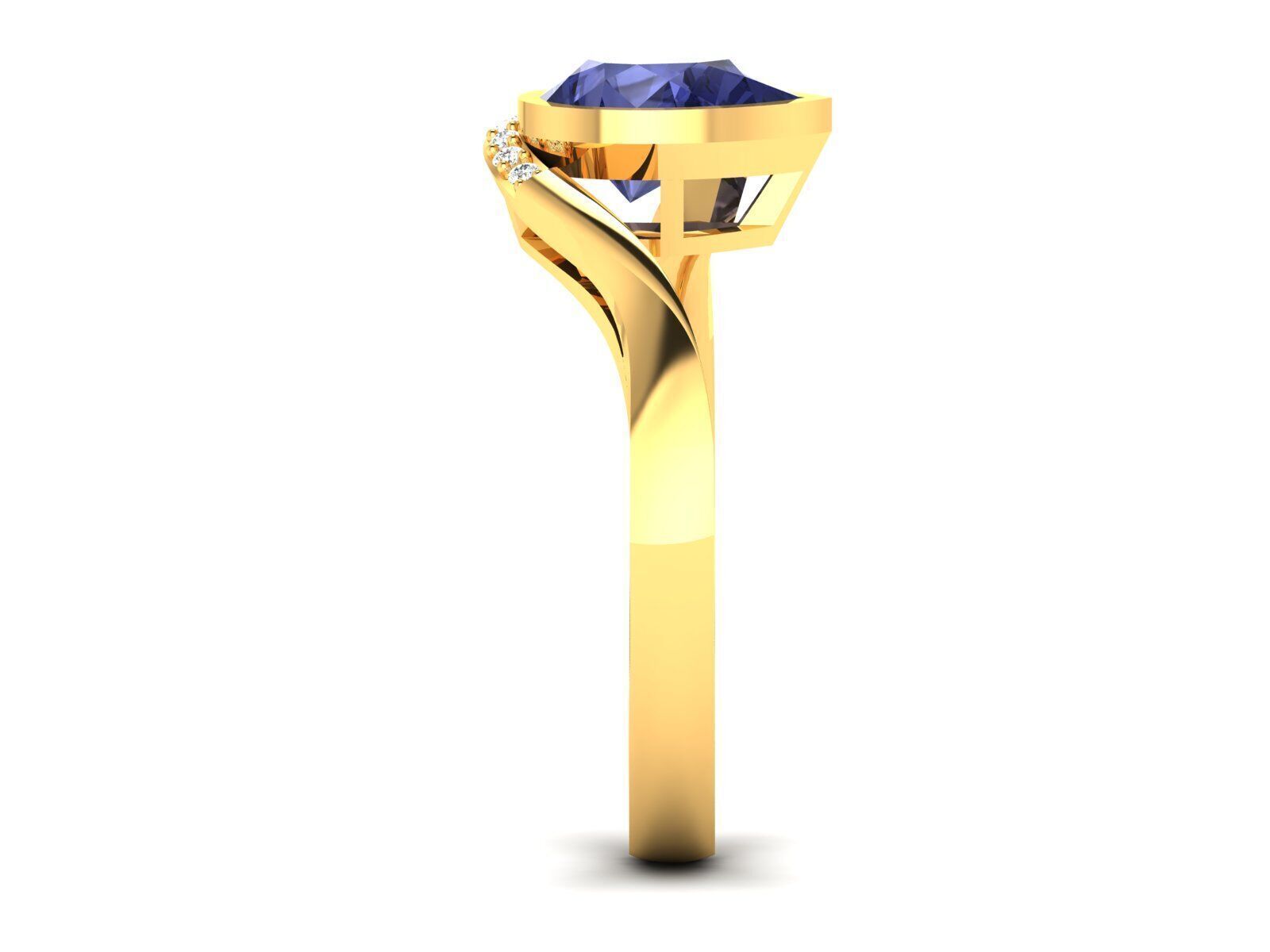 Women Ring Render 3dm STL OBJ FBX Details 3D print model_10