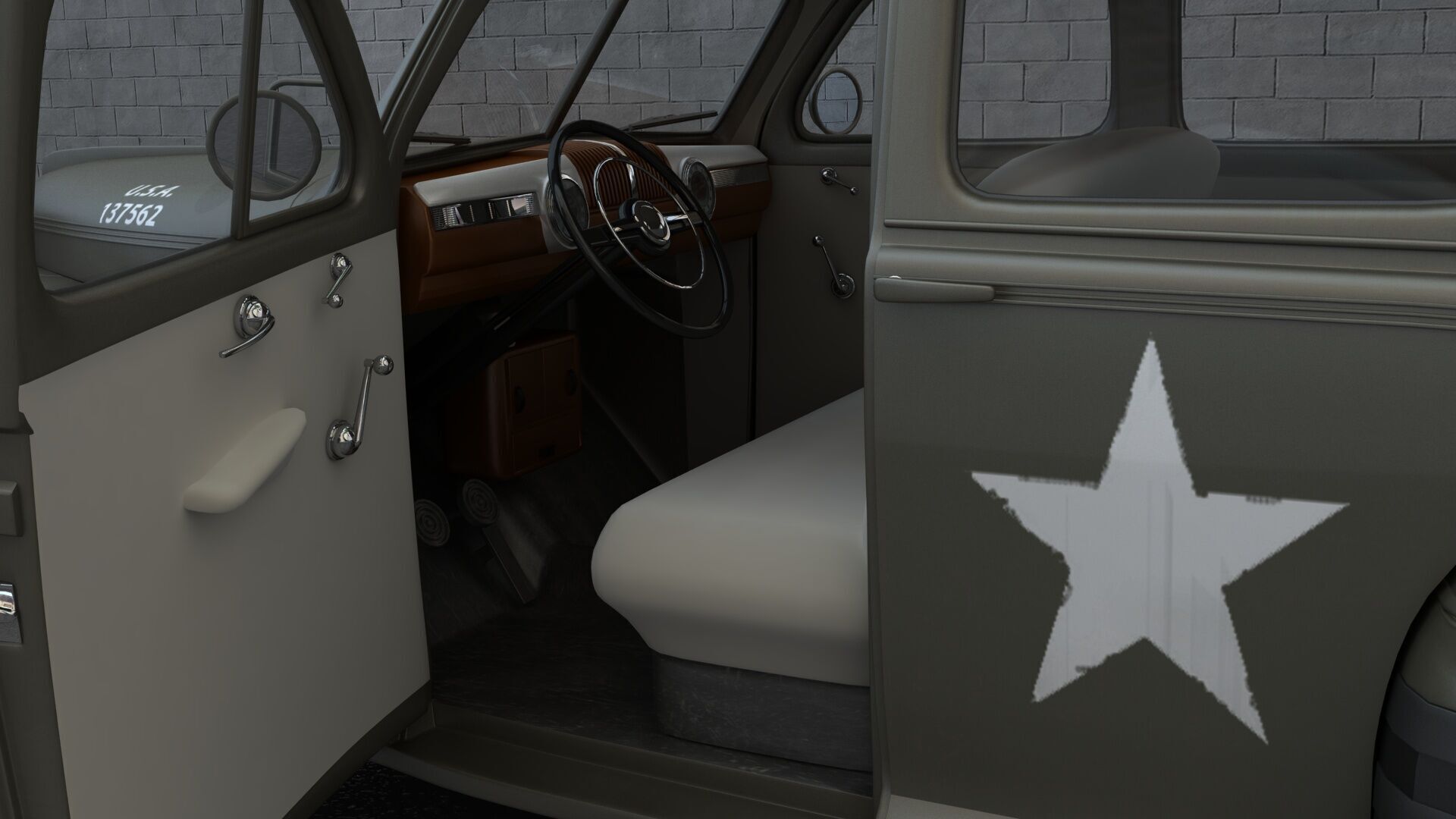 US Army Staff Car 3D model_8