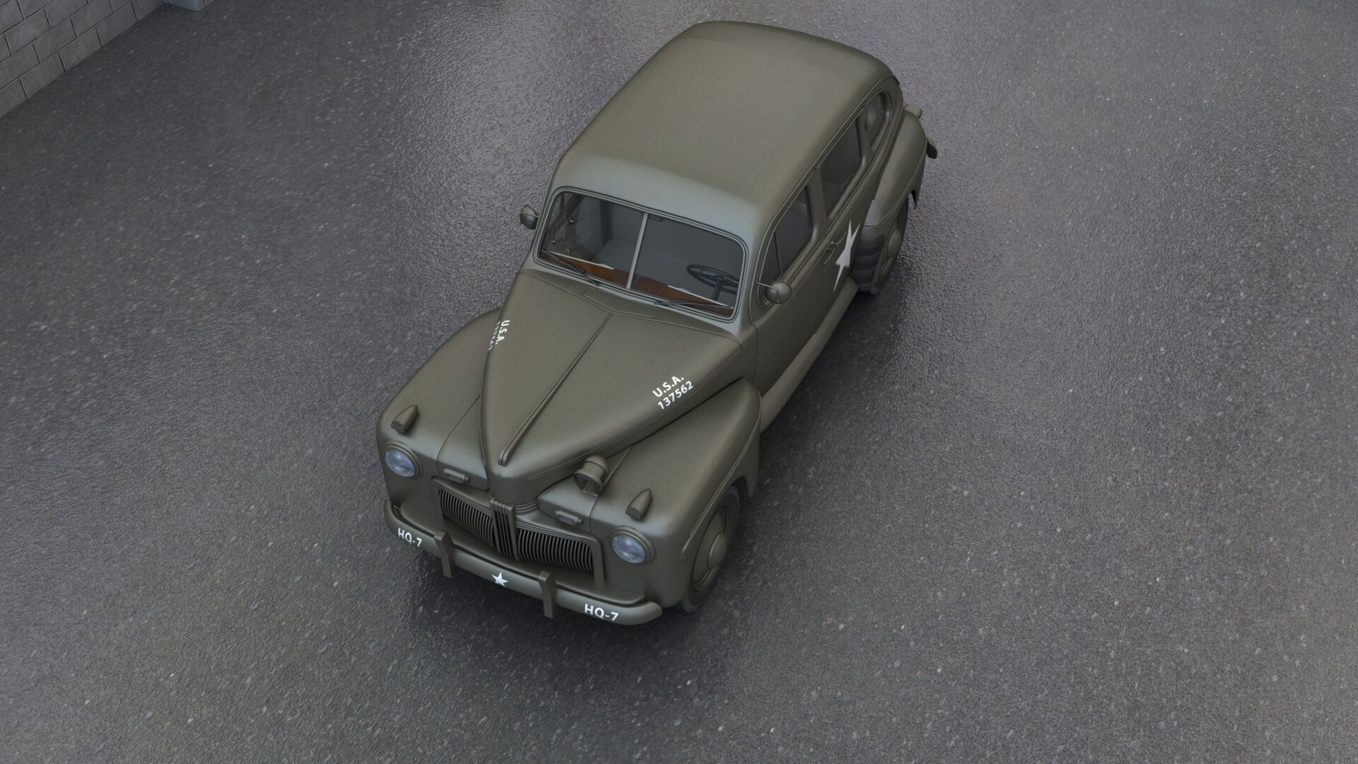 US Army Staff Car 3D model_2
