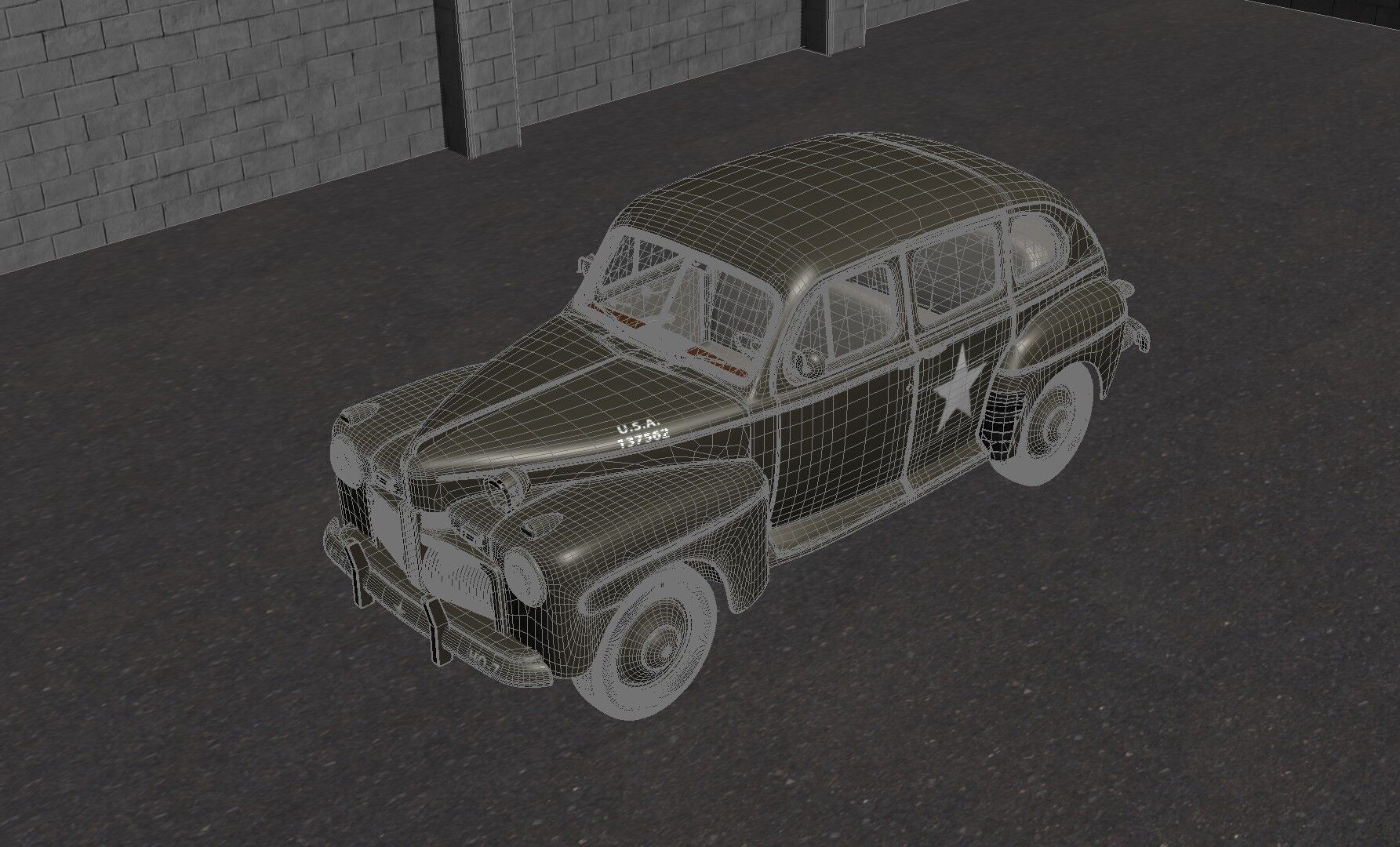 US Army Staff Car 3D model_9