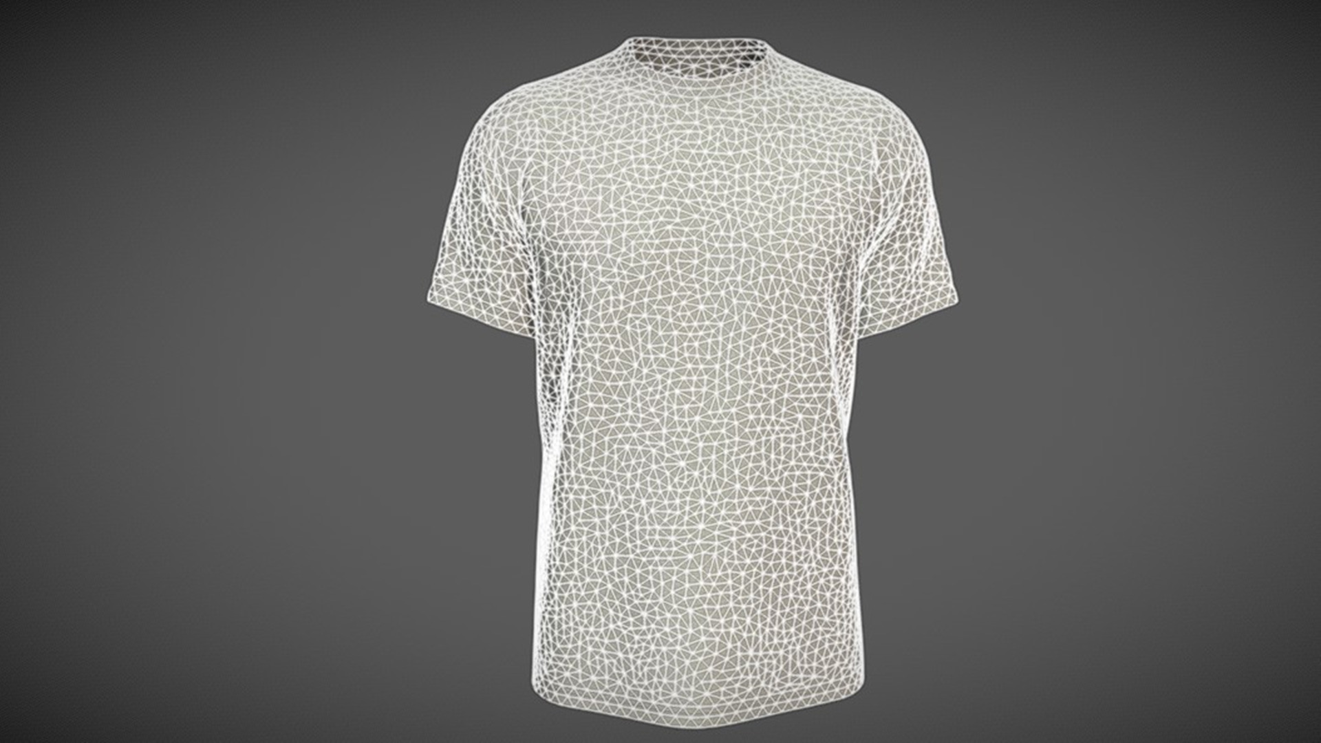 Mens T-Shirt In Low Poly Low-poly 3D model_1