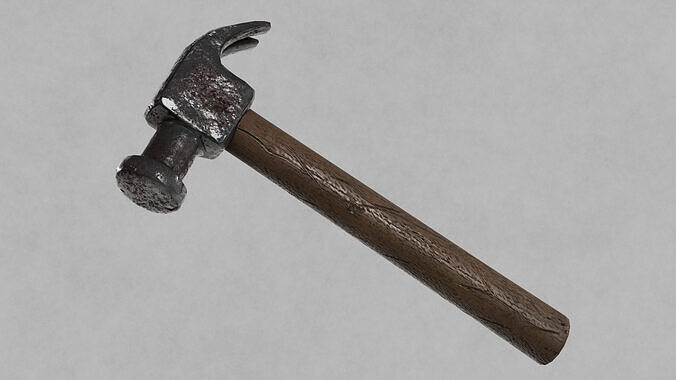 PBR Hammer Low-poly 3D model