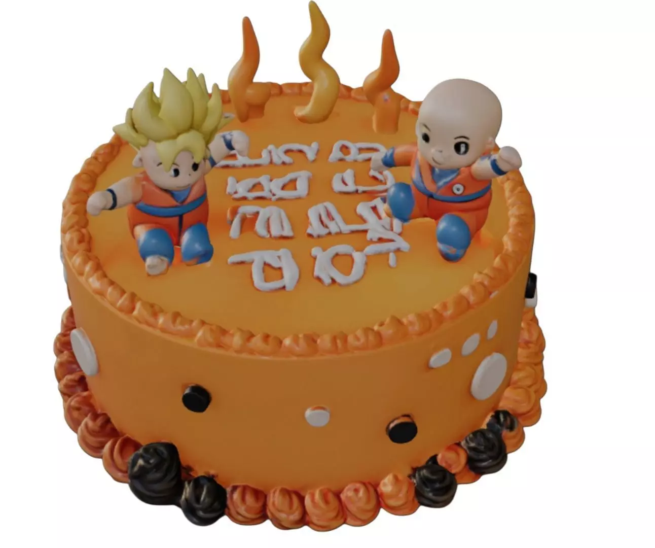 Birthday cake goku 3D model