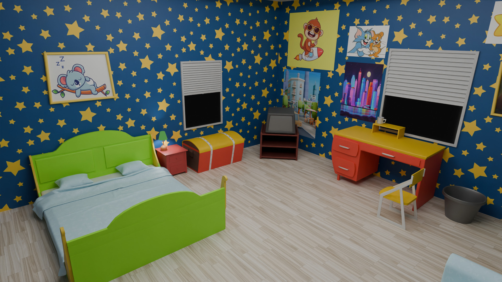 Kids Room 3D Model 3D model_7