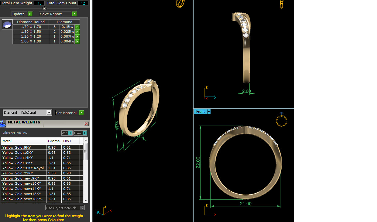 Women Ring  Render 3dm STL OBJ FBX Details 3D print model_6