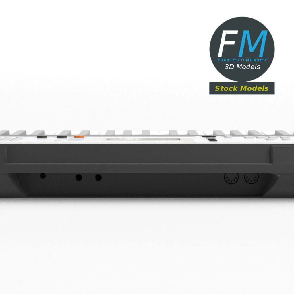 Electronic piano keyboard 3D model_4