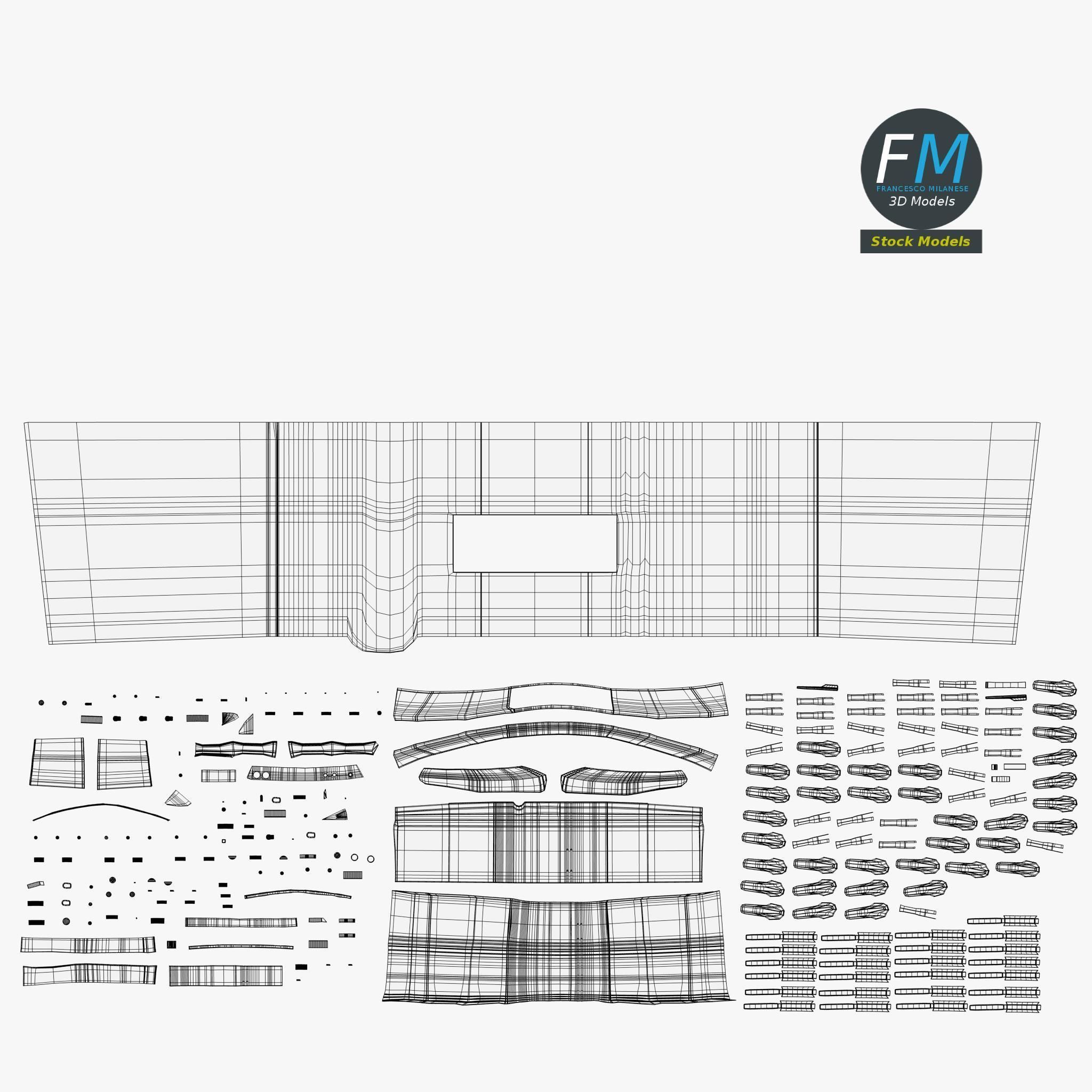 Electronic piano keyboard 3D model_11