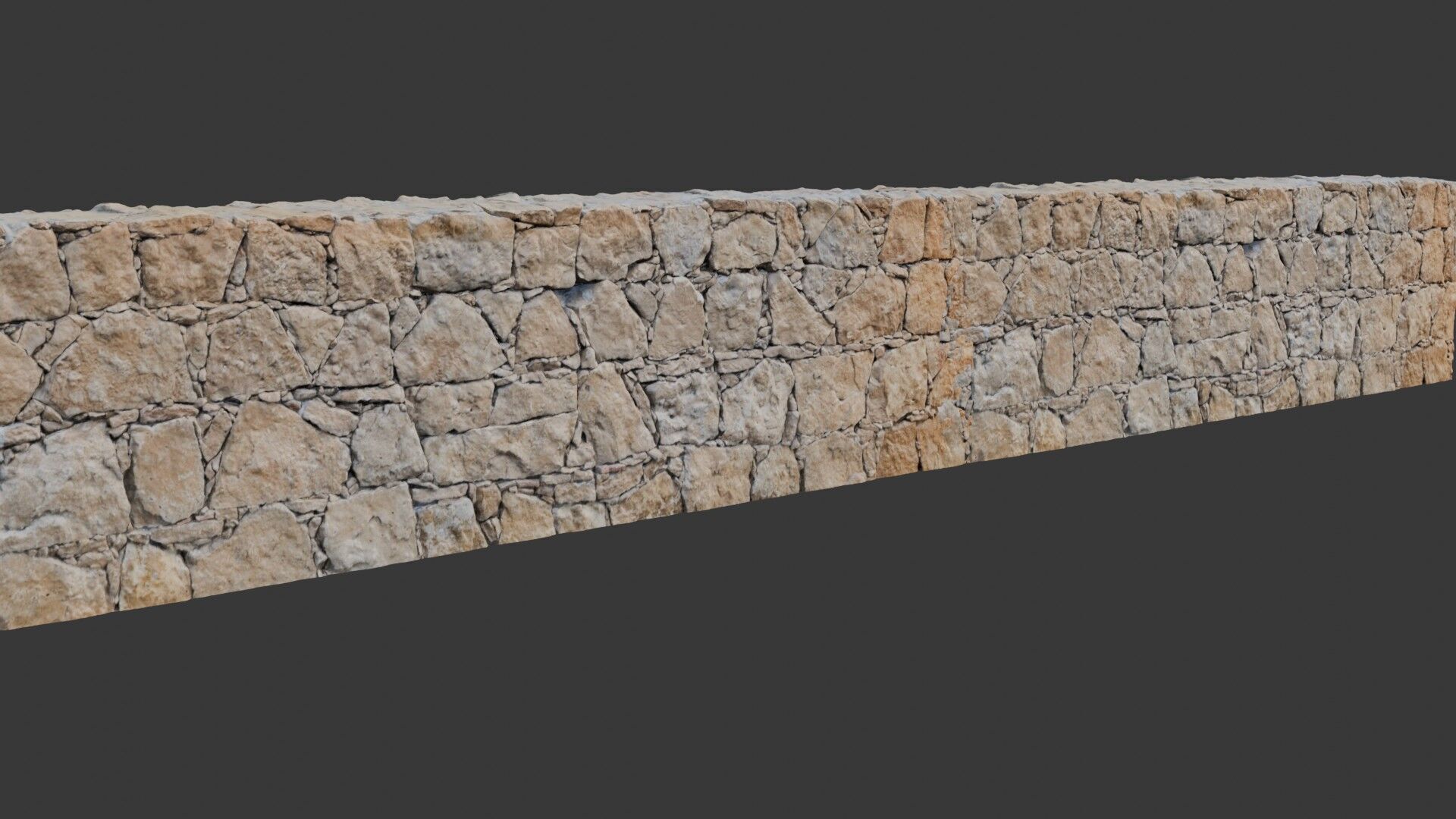 Light Stone Wall Scan Low-poly 3D model_4